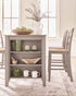 Harperfeld - Rectangular Dining Room Counter Table - Natural / Gray