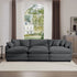 Modern Oversized Modular Cushion Sofa With Ottoman, Low Back, Deep Seating Sofa Set
