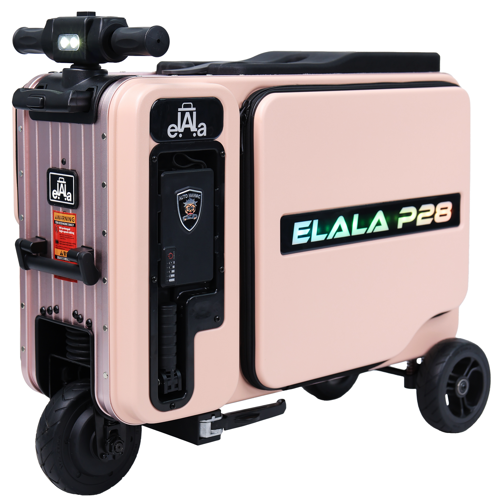 Elala P28 - Pink Motorized Suitcase