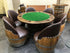 Wine Barrel Poker Set with Removable Dining Top - Game Table & Barrel Chair - Wine Barrel Table for Dining and Poker