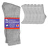 6 Pairs Physicians Approved Diabetic Crew Socks Unisex Black/Grey/White