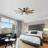 60" Antone Industrial DC Motor Downrod Mount Reversible Ceiling Fan with Lighting and Remote Control