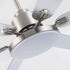 60" Modern Satin Nickel DC Motor Downrod Mount Reversible Ceiling Fan with Lighting and Remote Control