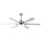 60" Modern Satin Nickel DC Motor Downrod Mount Reversible Ceiling Fan with Lighting and Remote Control