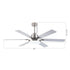 60" Modern Satin Nickel DC Motor Downrod Mount Reversible Ceiling Fan with Lighting and Remote Control
