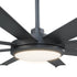 60" Black Led Indoor Ceiling Fan with Remote 8 Blade