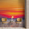 Red Sky Sunset over Beach Wall Mural Decal Sticker #6005