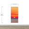 Red Sky Sunset over Beach Wall Mural Decal Sticker #6005