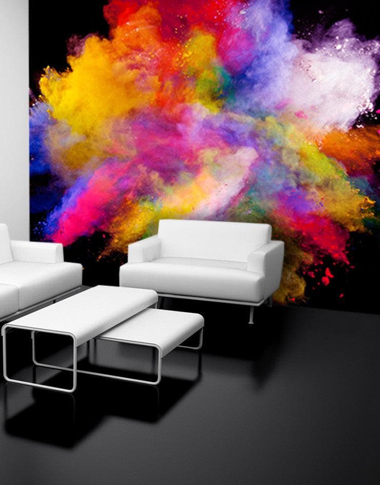 Wall Mural Decal Sticker Burst of Color Powder Abstract #6006