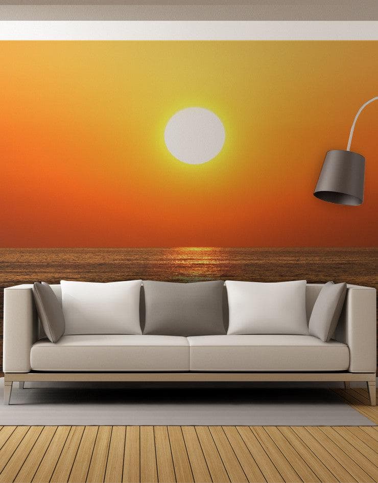 Sunset Over Ocean Wall Mural Decal Sticker #6008