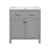 Bathroom Vanity With Ceramic Sink, Modern Single Bathroom Cabinet With 2 Doors And A Shelf, Soft Close Doors