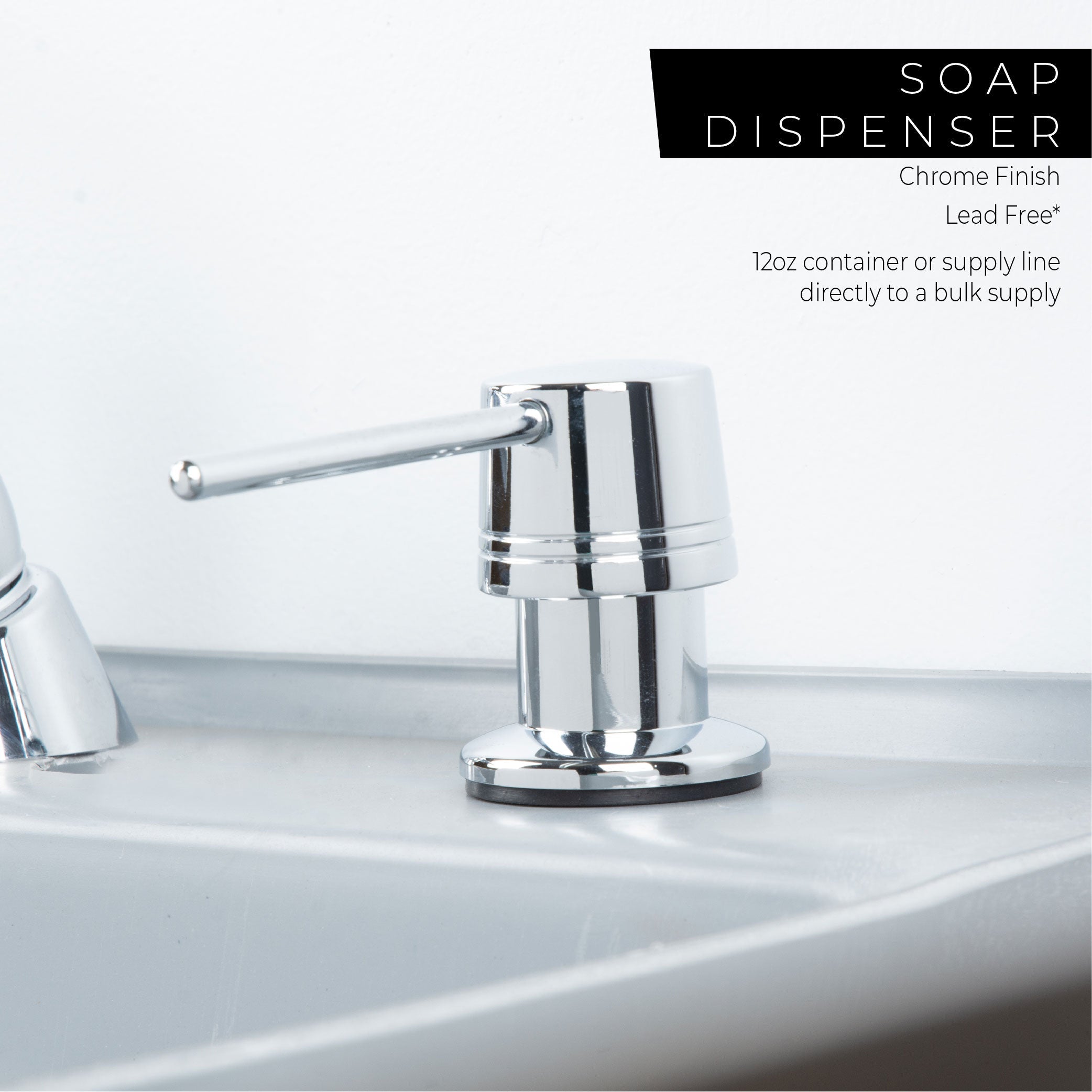 Laundry Tub Soap Dispenser (Chrome Finish)