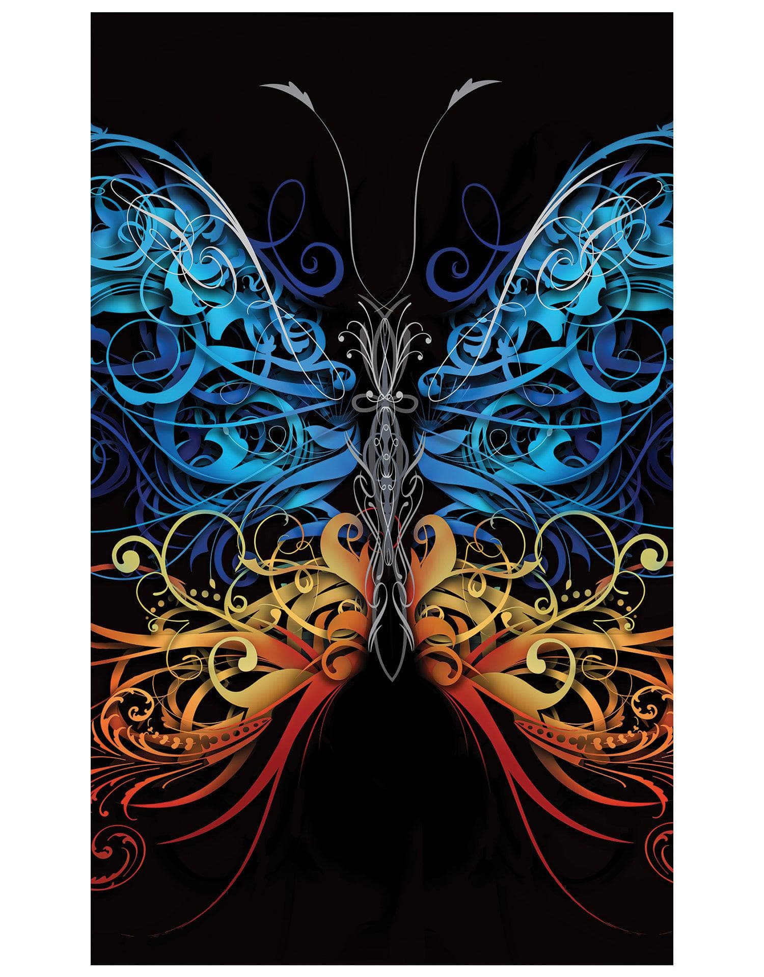 Large Swirl Butterfly Wall Graphic Mural #6024