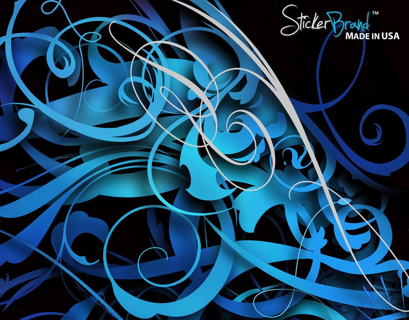 Large Swirl Butterfly Wall Graphic Mural #6024