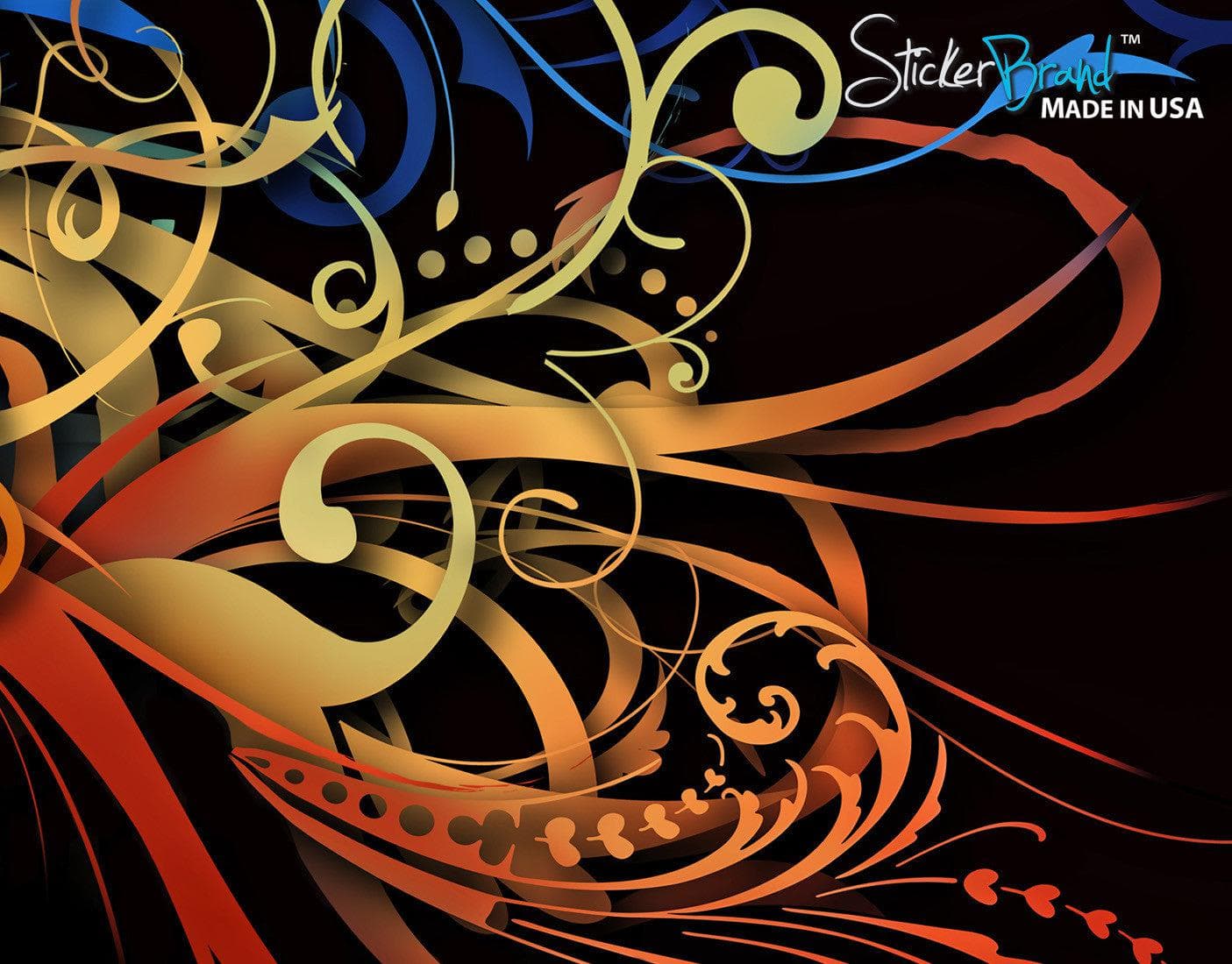 Large Swirl Butterfly Wall Graphic Mural #6024