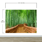 Japanese Bamboo Forest Arashiyama Woods Wall Mural #6043