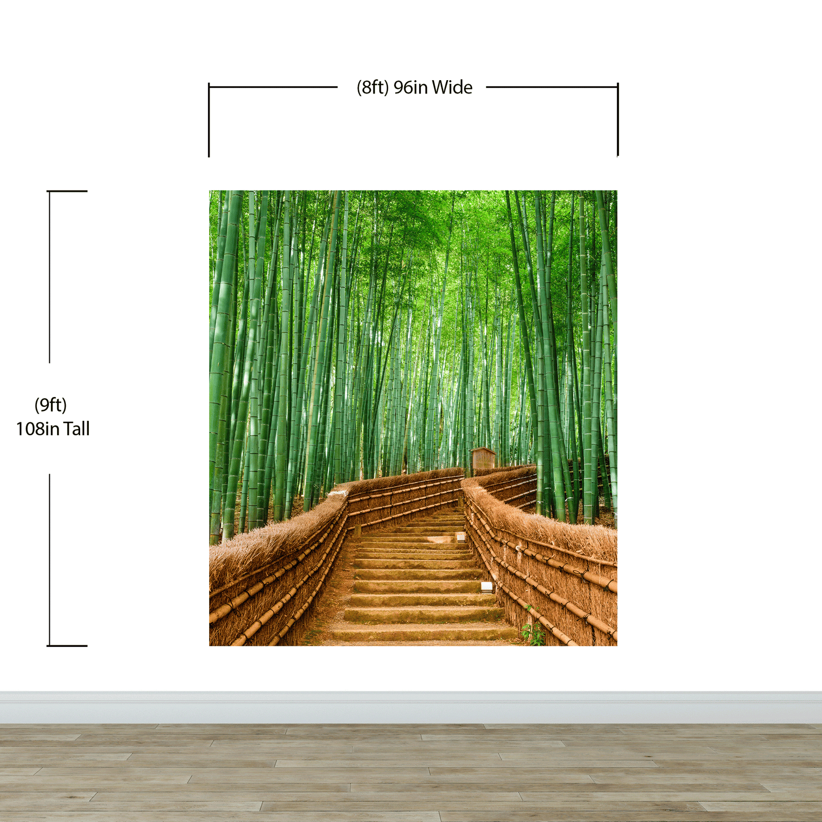 Japanese Bamboo Forest Arashiyama Woods Wall Mural #6043