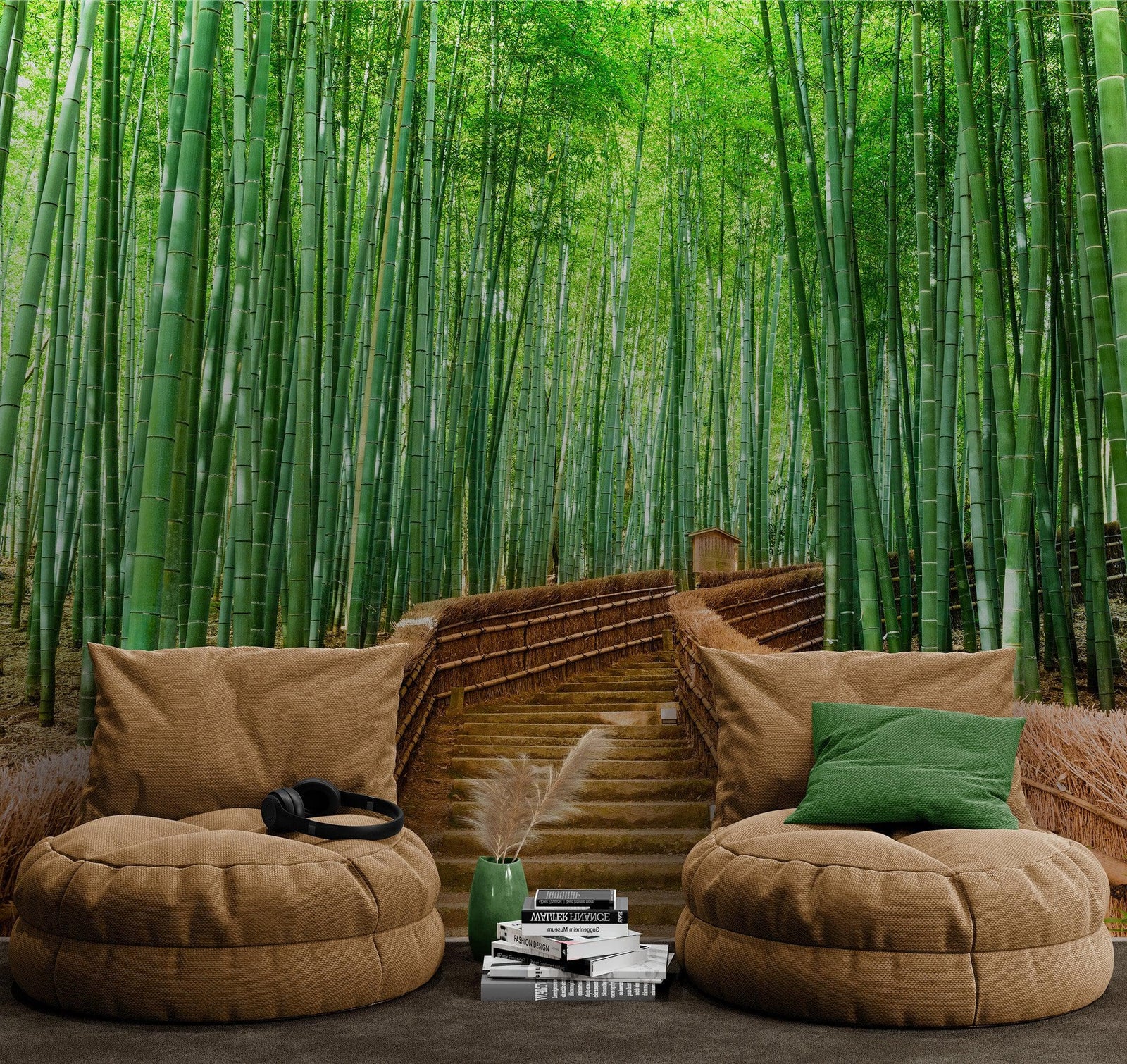 Japanese Bamboo Forest Arashiyama Woods Wall Mural #6043