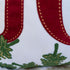 JOY Embroidered Christmas Throw Pillow with Velvet - Red and Green
