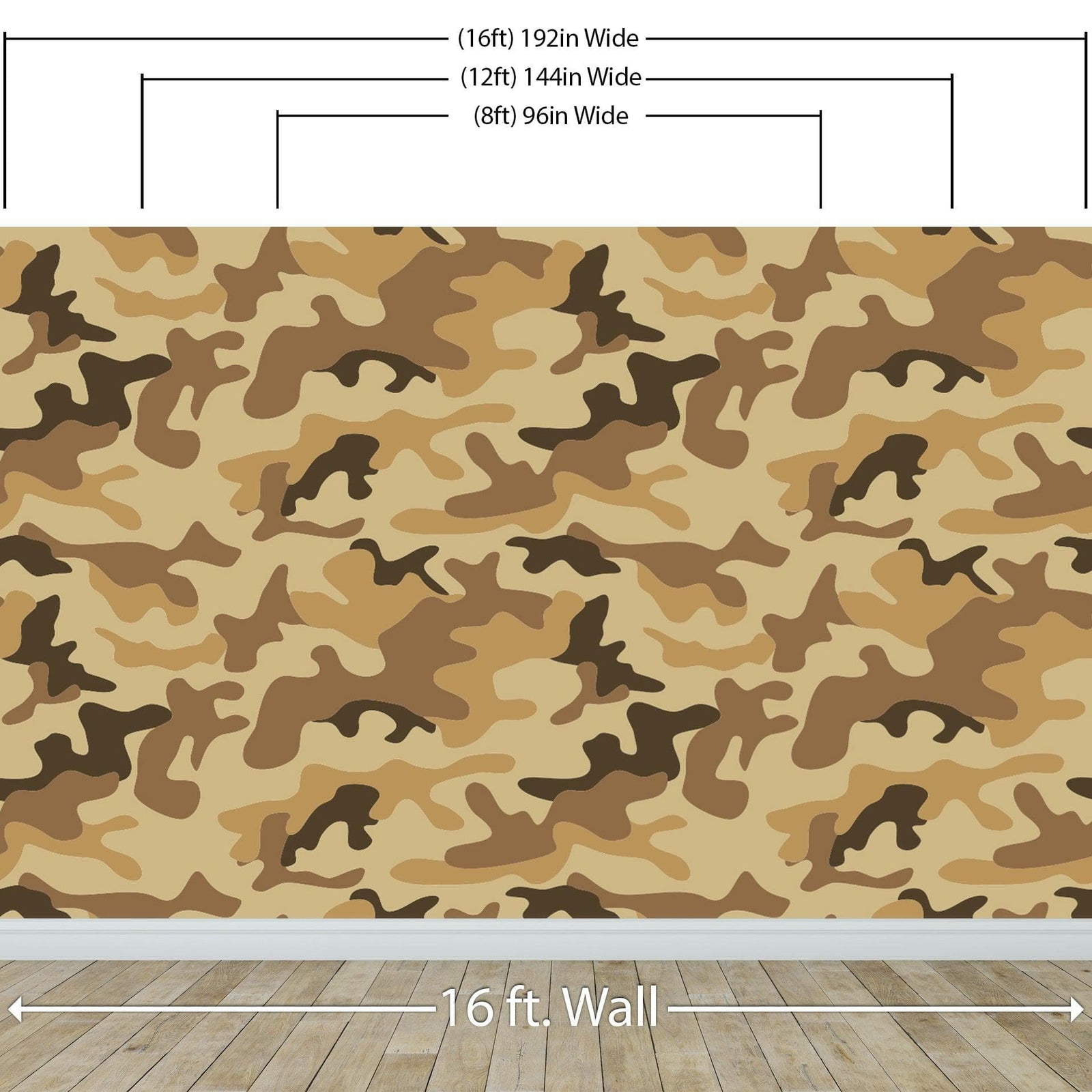 Desert Brown Military Camo Camouflage Wall Mural #6062
