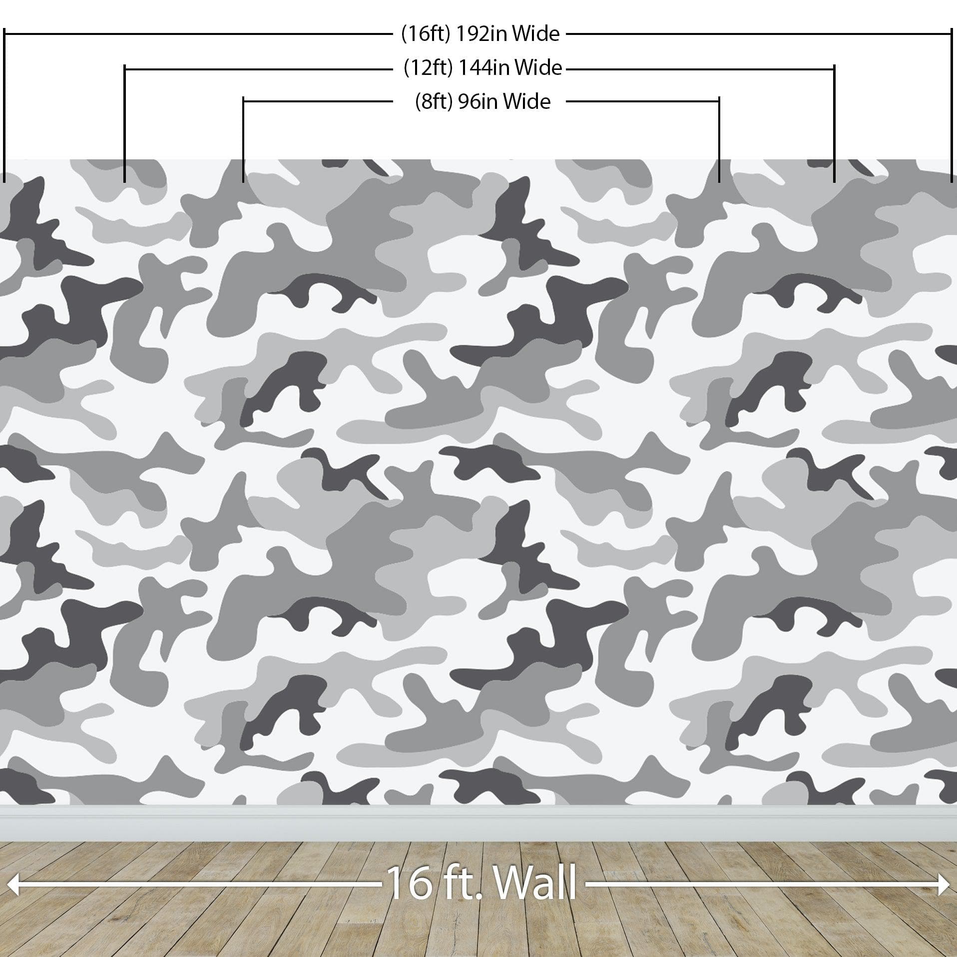 Urban Gray Military Combat Camo Camouflage Wall Mural #6063