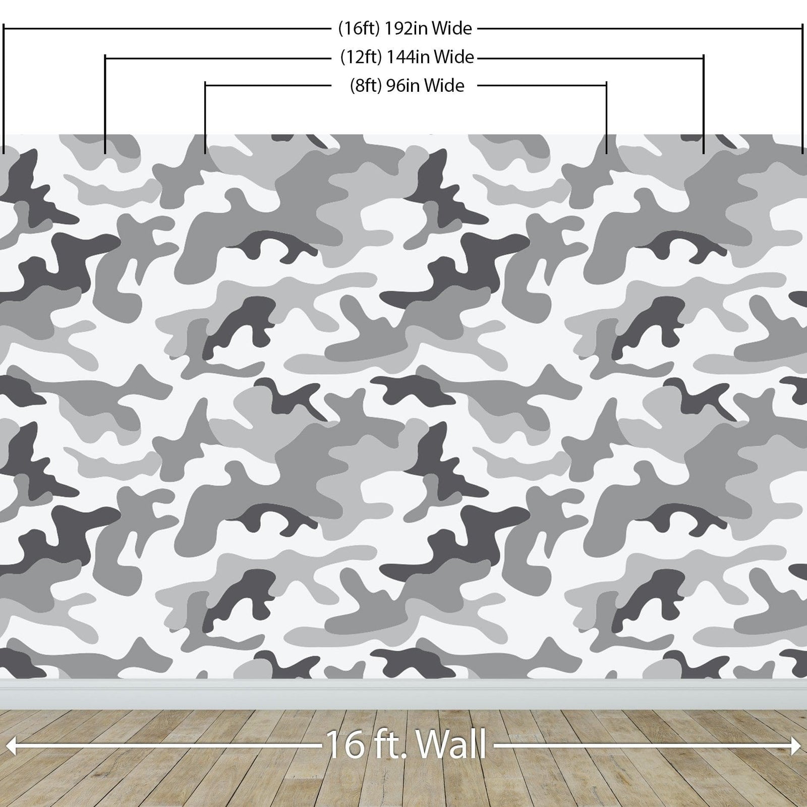 Urban Gray Military Combat Camo Camouflage Wall Mural #6063