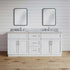 60 Inch Classic White Double Sink Bathroom Vanity Combo w/ Drawers