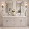 60 Inch Dove Shaker Double Sink Bathroom Vanity Combo w/ Drawers