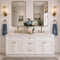 60 Inch Classic White Double Sink Bathroom Vanity Combo w/ Drawers