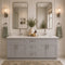 60 Inch Grey Shaker Double Sink Bathroom Vanity with Drawers