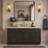 60 Inch Gray Stained Shaker Single Sink Bathroom Vanity with Drawers