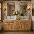 60 Inch Hickory Shaker Double Sink Bathroom Vanity with Drawers