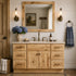60" Bathroom Vanity With Single Sink, Hickory Vanity, Rustic Wood Cabinet, Vanity With Drawers, Solid Wood Bathroom Furniture, Farmhouse