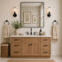 60 Inch Bathroom Vanity With Single Sink, Natural Shaker Vanity, Hardwood Cabinet, Vanity With Drawers, Solid Wood Bathroom Furniture, Farmhouse