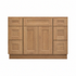 60 Inch Bathroom Vanity With Single Sink, Natural Shaker Vanity, Hardwood Cabinet, Vanity With Drawers, Solid Wood Bathroom Furniture, Farmhouse