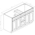 60 Inch Navy Blue Shaker Double Sink Bathroom Vanity with Drawers