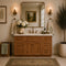 60 Inch Rustic Shaker Single Sink Bathroom Vanity with Drawers
