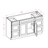 60 Inch White Shaker Single Sink Bathroom Vanity with Drawers