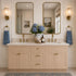 60 Inch Toffee Shaker Double Sink Bathroom Vanity with Drawers