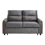 Pull Out Sofa Bed With Adjustable 3 Position Backrest, USB Charging Ports, Side Pockets