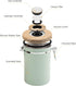 TEDSWAIT Coffee Canisters Airtight Coffee Bean Storage Container Kitchen Stainless Steel Food Storage Container with Scoop Date Tracker & CO2 Valve 61Fl Oz (Green)