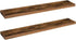 HOOBRO Floating Shelves for Wall, Wall Mounted Shelf Set of 2, 47.2" Hanging Shelf with Invisible Brackets, for Wall Bathroom, Bedroom, Toilet, Kitchen, Living Room, Office, Rustic Brown BF120BJP201
