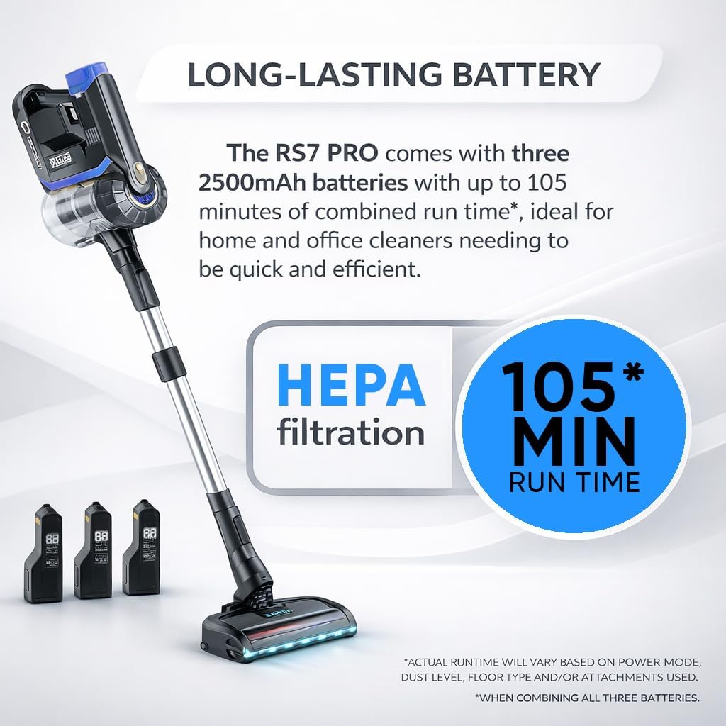 Prolux RS7 PRO Commercial Cordless Handheld Upright Stick Vacuum
