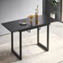 Square Extendable Dining Table With Metal Leg, Modern Space Saving Kitchen Table For Living Room