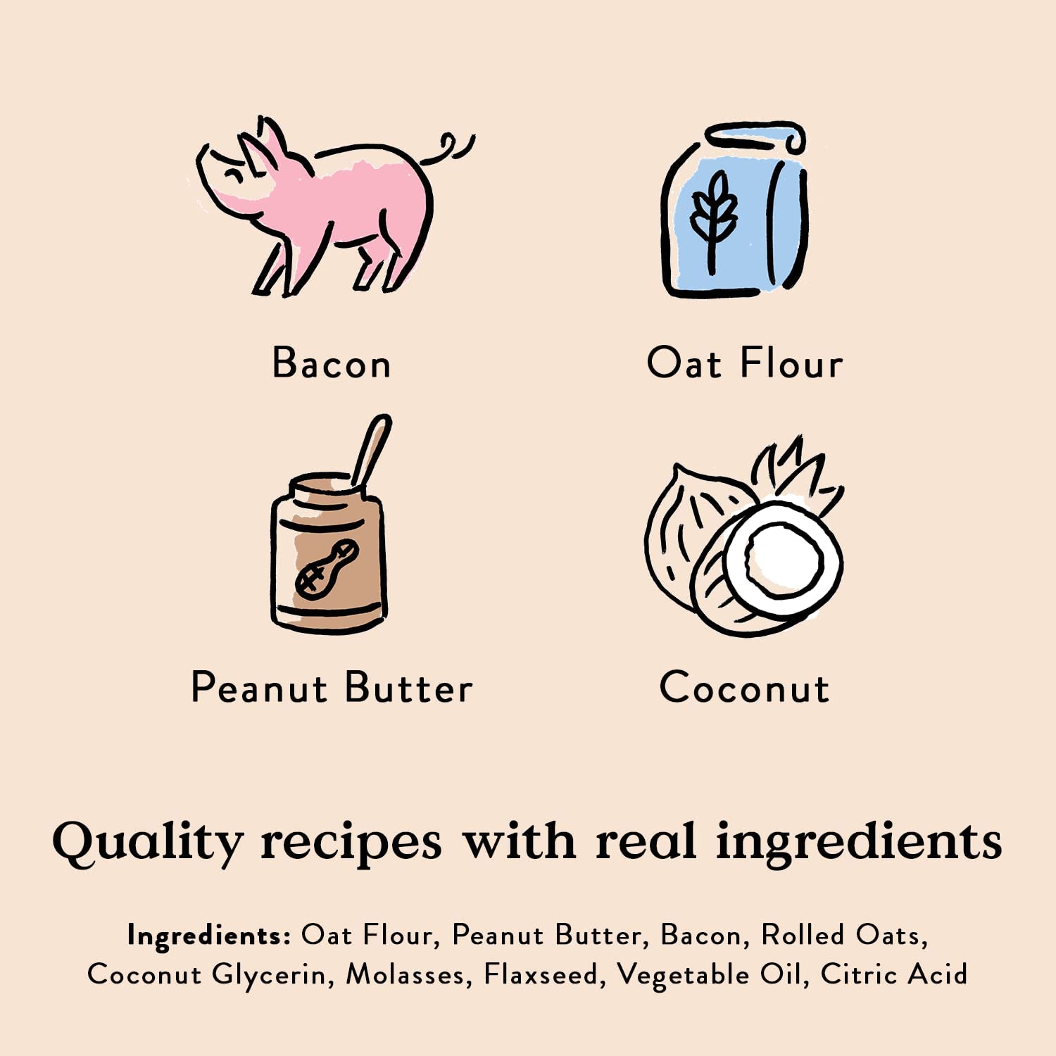Bocce's Bakery Dog Treat Bac'n Nutty Soft, 12-Pack (6 oz. Each)