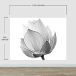 Black and White Lotus Flower Wall Mural #6116
