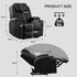 Power Recliner Chair with Heat and Massage, PU Leather Home Theater Seating with LED Lights/Cup Holders/Side Pocket/USB Port, Reclining Sofa Chair for Living Room (2, Black)