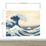 The Great Wave off Kanagawa by Katsushika Hokusai Wall Mural. #6121