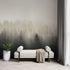 Misty Pine Forest Wall Mural. Peaceful Foggy Morning Scenery. #6122