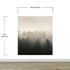 Misty Pine Forest Wall Mural. Peaceful Foggy Morning Scenery. #6122
